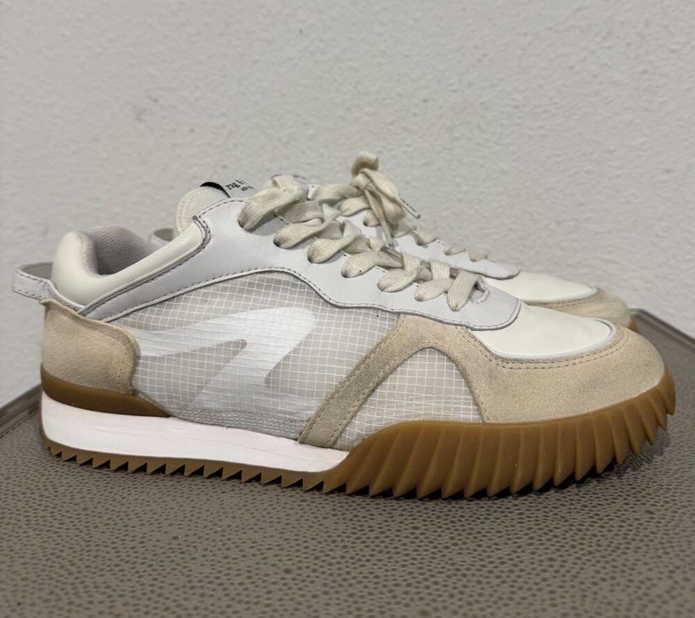 Rag & Bone White Beige Retro Runner Womens 10.5 US 41 EU
